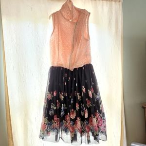 Knotworks pink floral kids dress